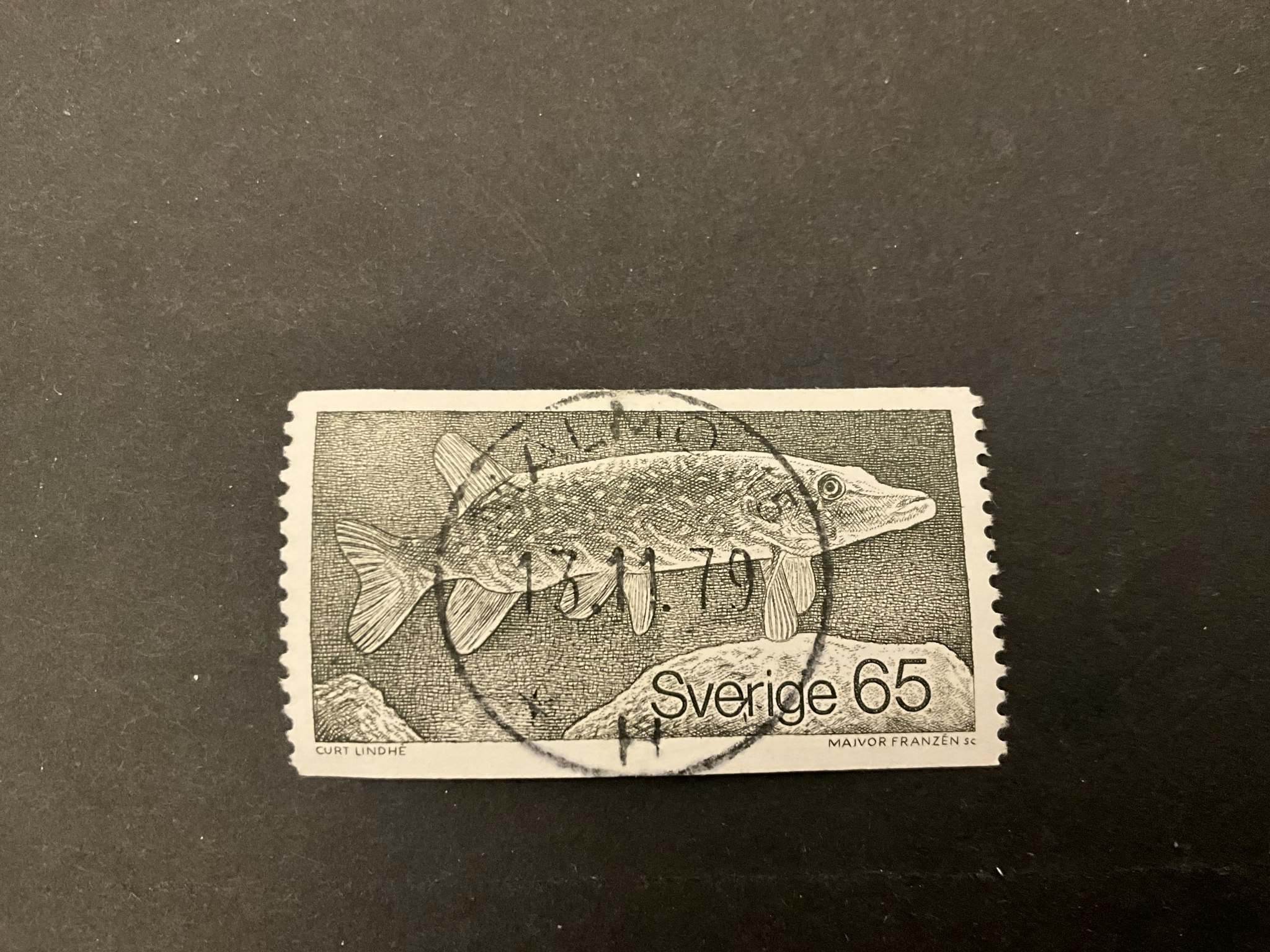 Gädda facit nr 1093 lyxstämplat MALMÖ 15