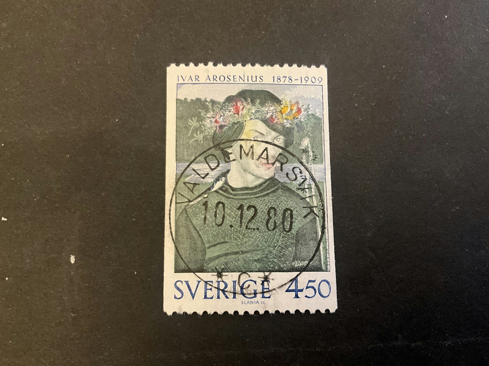 Tre svenska konstnärer facit 1053 lyxstämplat VALDEMARSVIK