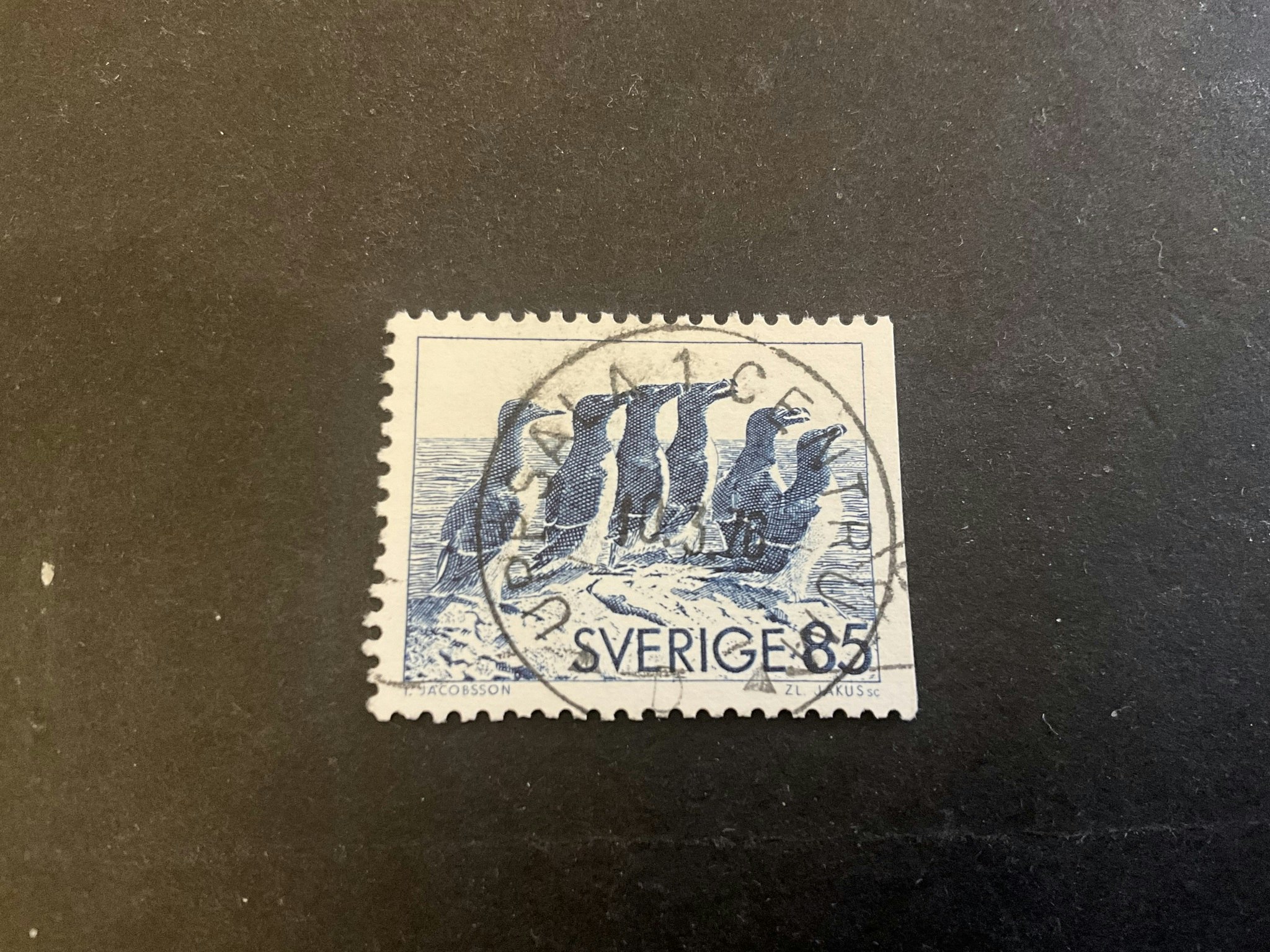 Alkfåglar facit nr 954 B2 lyxstämplat UPPSALA CENTRUM