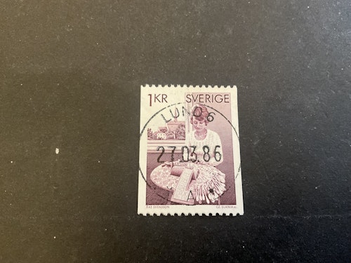 Knypplerska facit 955 A V2 lyxstämplat LUND 6