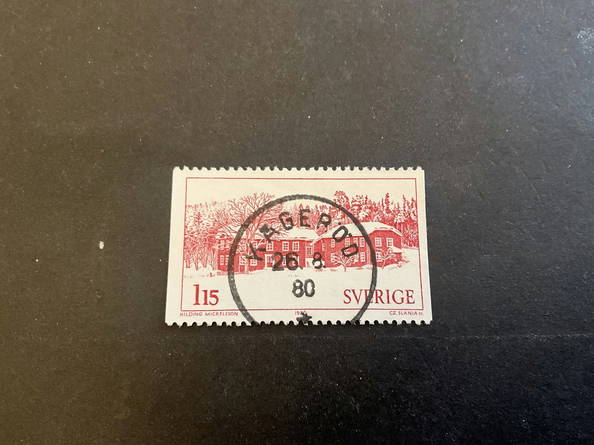 Hälsingland facit 1125 lyxstämplat KÅGERÖD