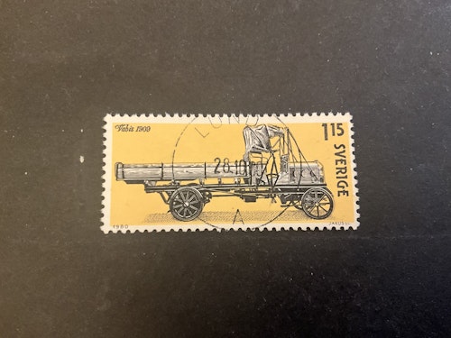 Svensk bilhistoria facit nr 1136 lyxstämplat LUND 8