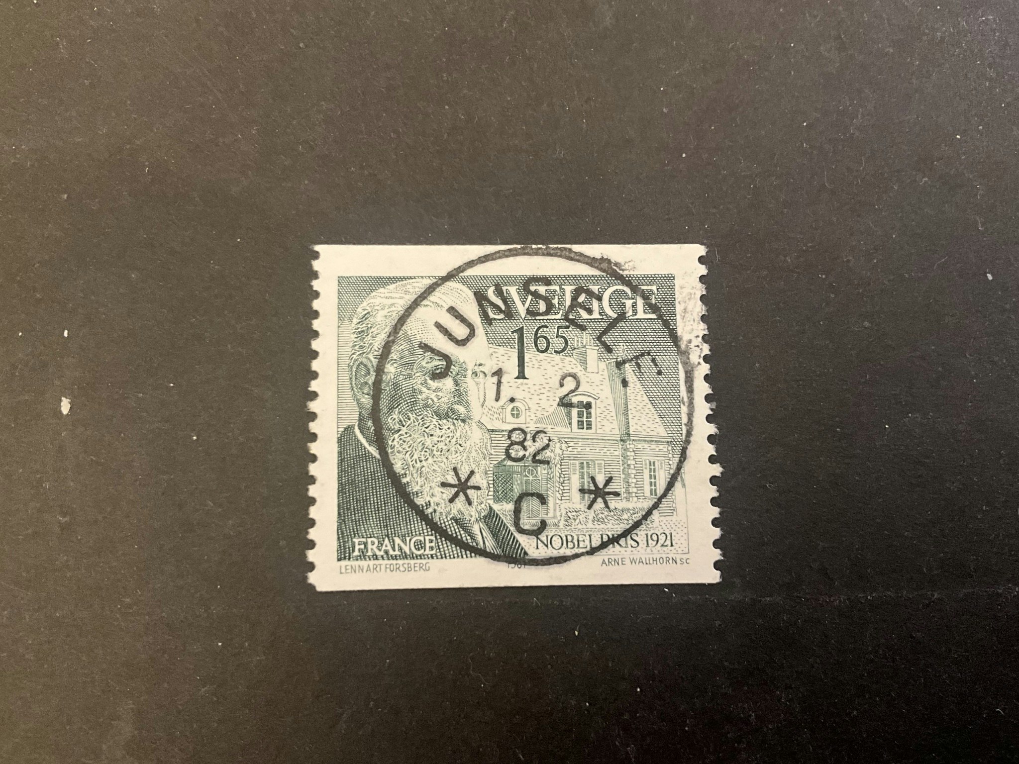 Nobelpris 1921 facit nr 1193 lyxstämplat JUNSELE