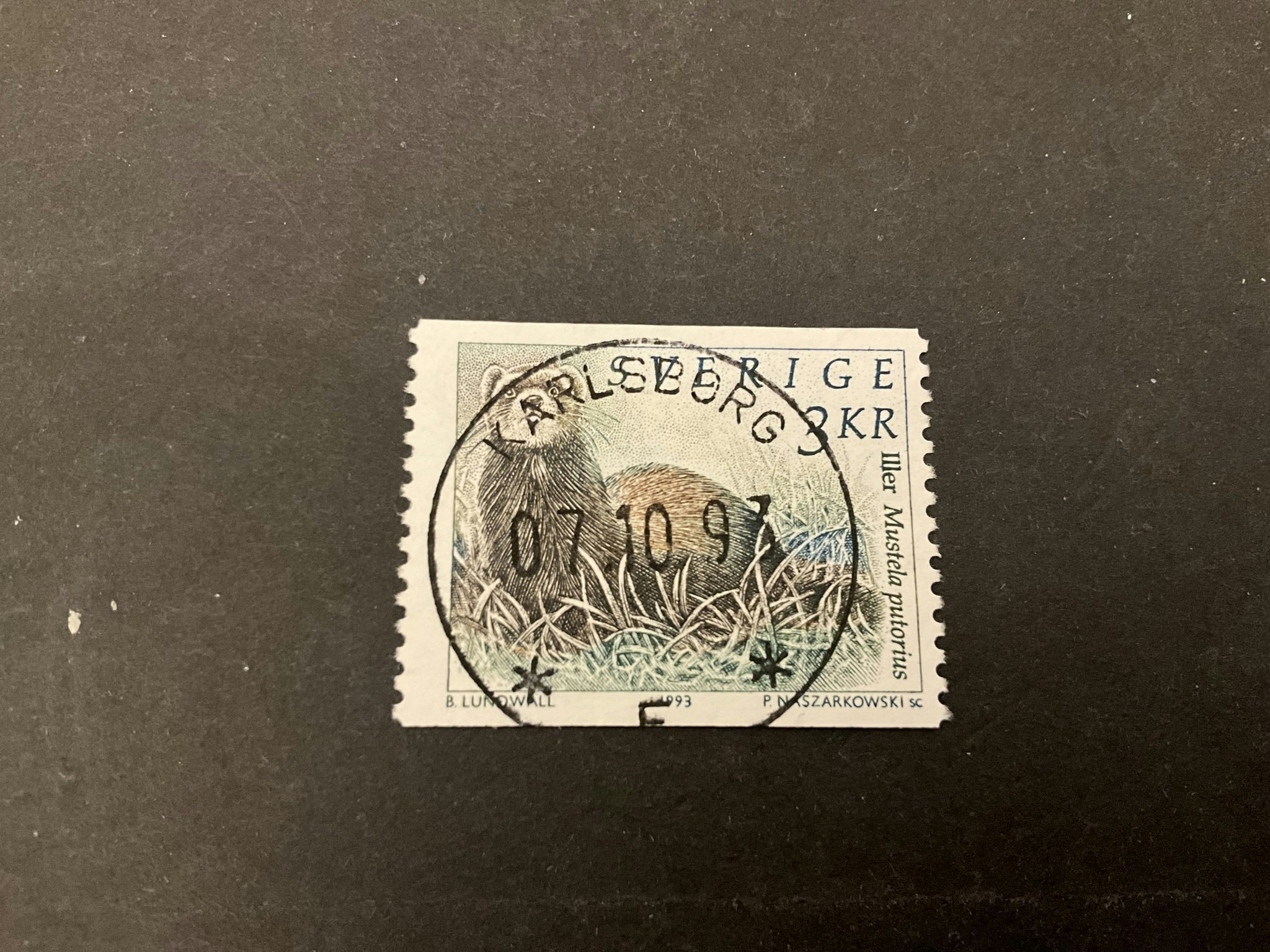 Vilda djur 2 facit nr 1775 lyxstämplat KARLSBORG