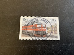Härliga tåg facit nr 2535 lyxstämplat SÖDRA SANDBY