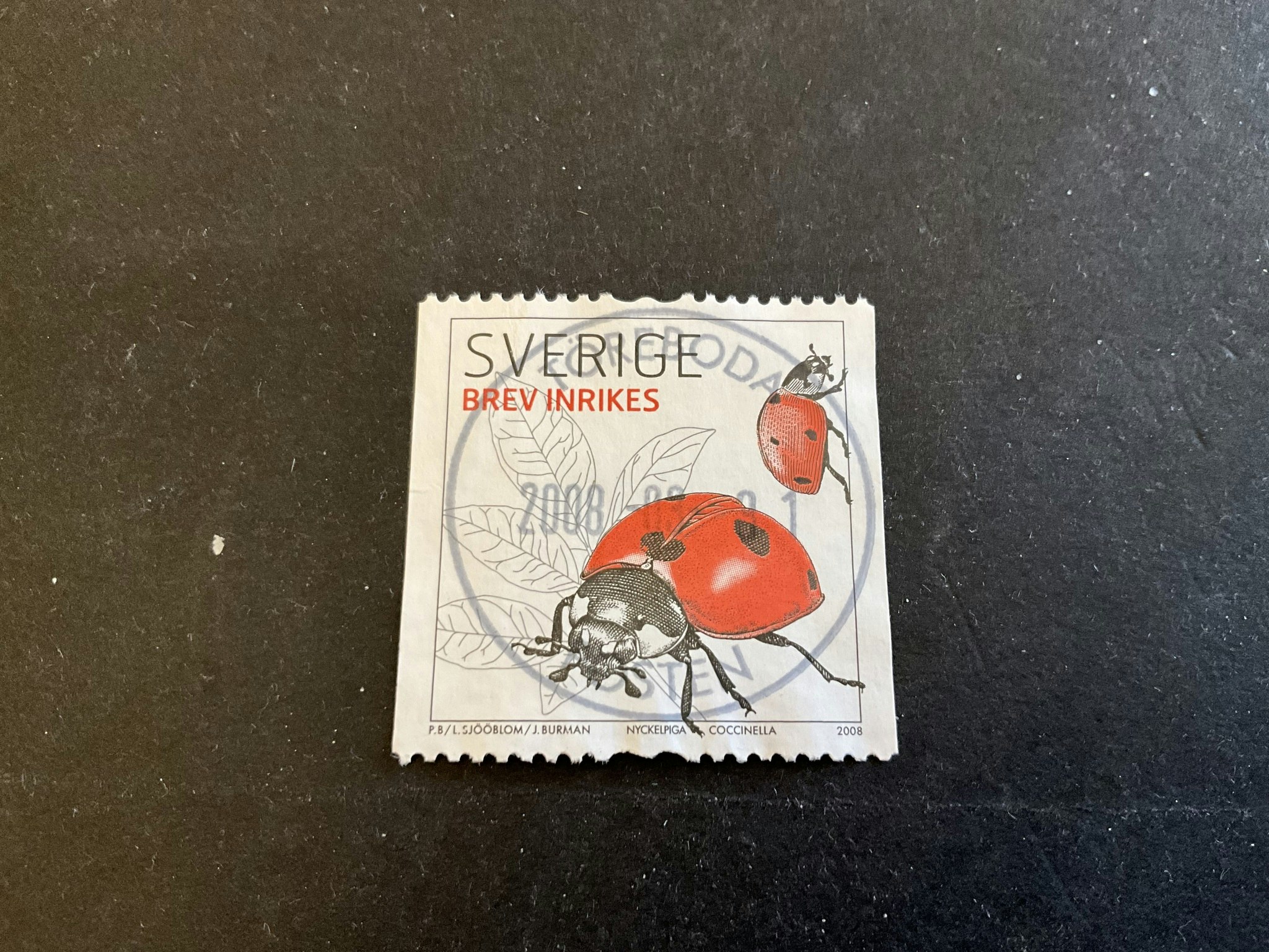 Insekter facit nr 2637 A2 lyxstämplat TÖREBODA