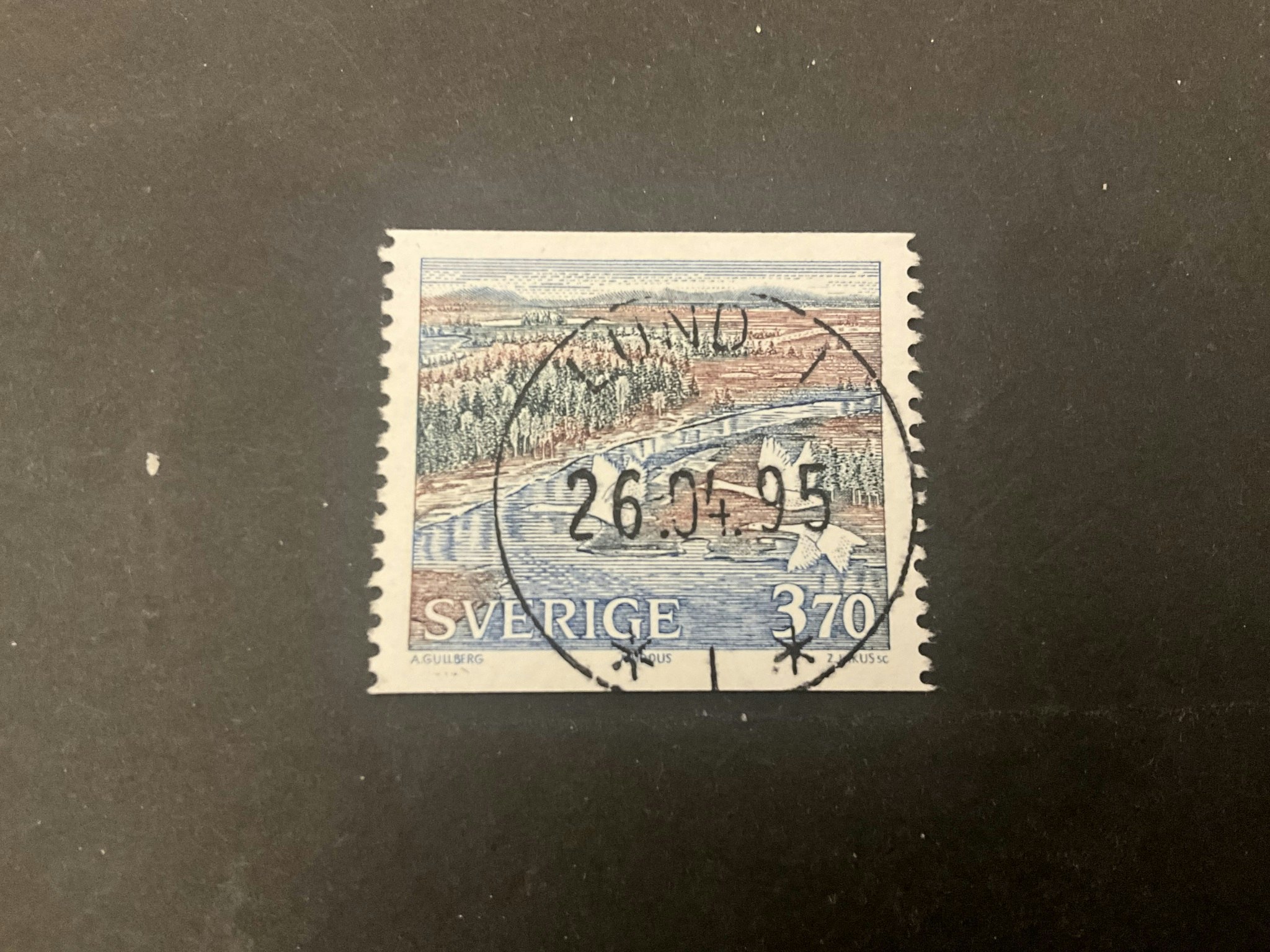 Nationalparker 2 facit 1601 lyxstämplat LUND 1