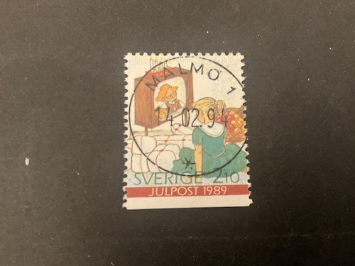Julpost 1989 facit nr 1597 lyxstämplat MALMÖ 1