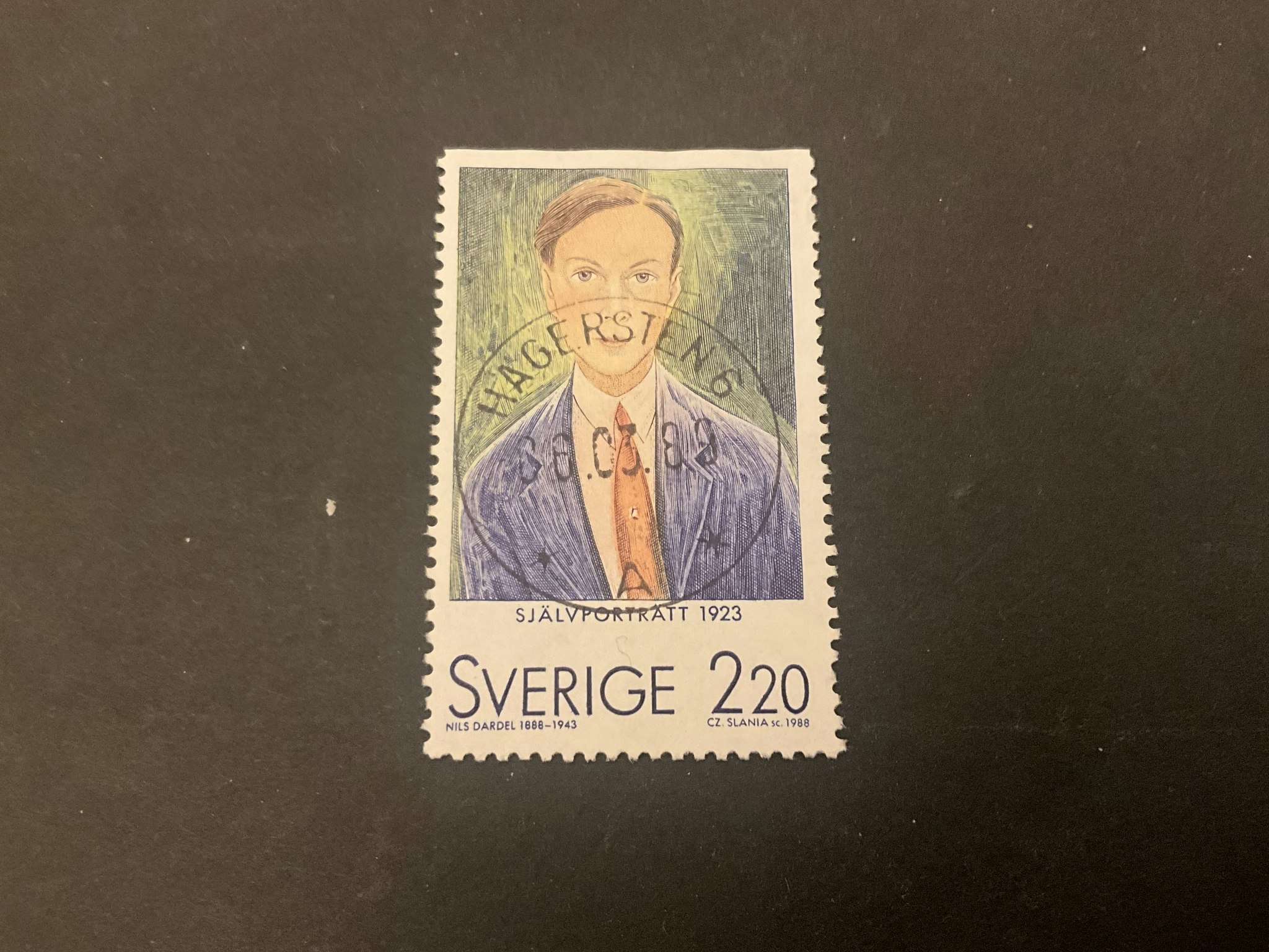 Svenska konstnärer i Paris facit nr 1512 lyxstämplat HÄGERSTEN 6