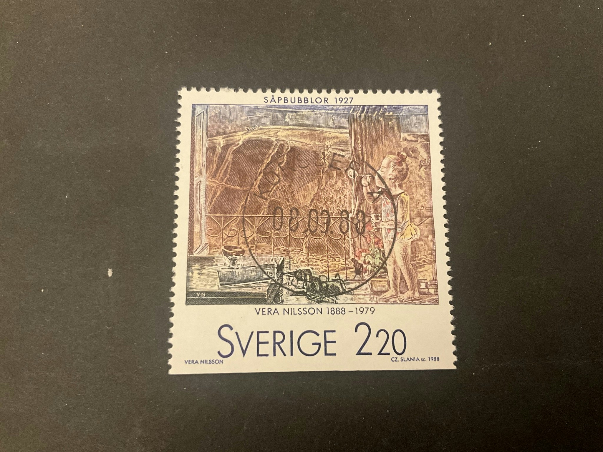 Svenska konstnärer i Paris facit nr 1516 lyxstämplat KORSBERGA *LBB1*