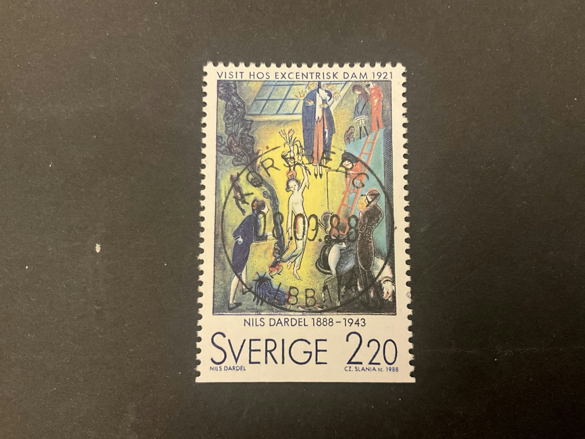 Svenska konstnärer i Paris facit nr 1515 lyxstämplat KORSBERGA *LBB1*