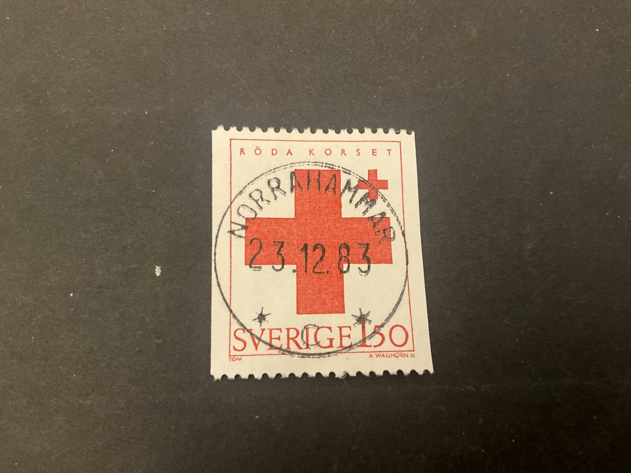 Röda korset facit 1268 lyxstämplat NORRAHAMMAR
