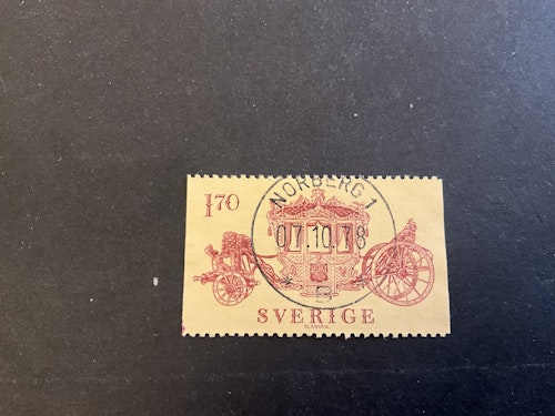 Kröningsvagn facit nr 1055 lyxstämplat NORBERG 1