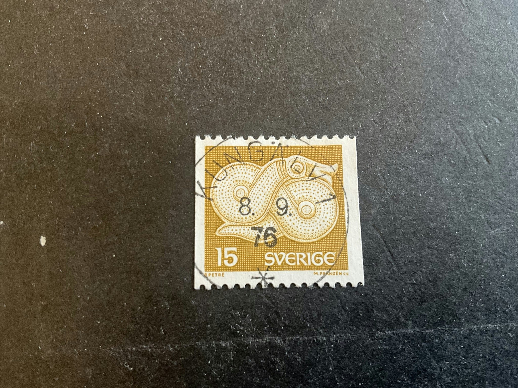 Bronsspänne facit 971 lyxstämplat KUNGÄLV 1