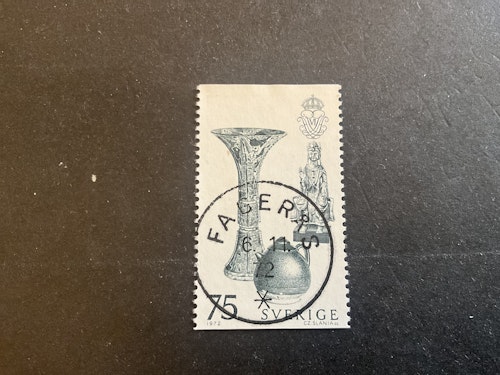 Gustaf VI Adolf 90 år facit nr 799 lyxstämplat FAGERÅS