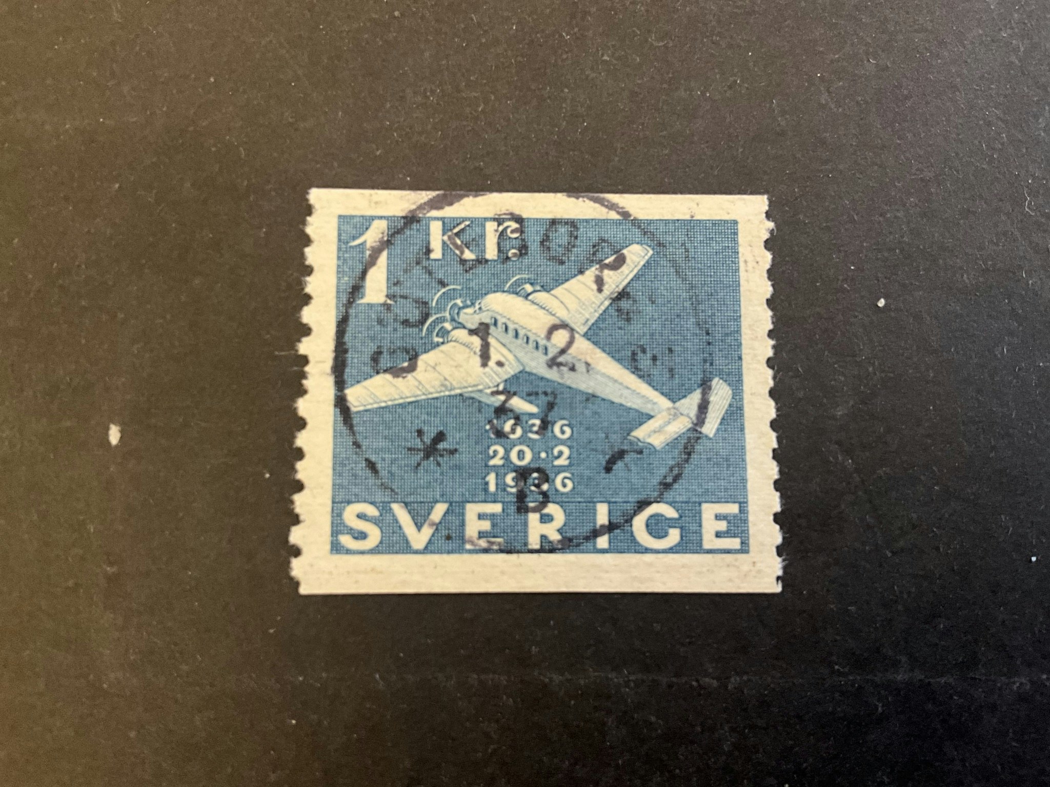Postverket facit nr 257 stämplat märke