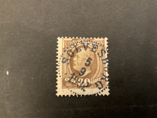Oscar II facit nr 58 praktstämplat SÖLVESBORG