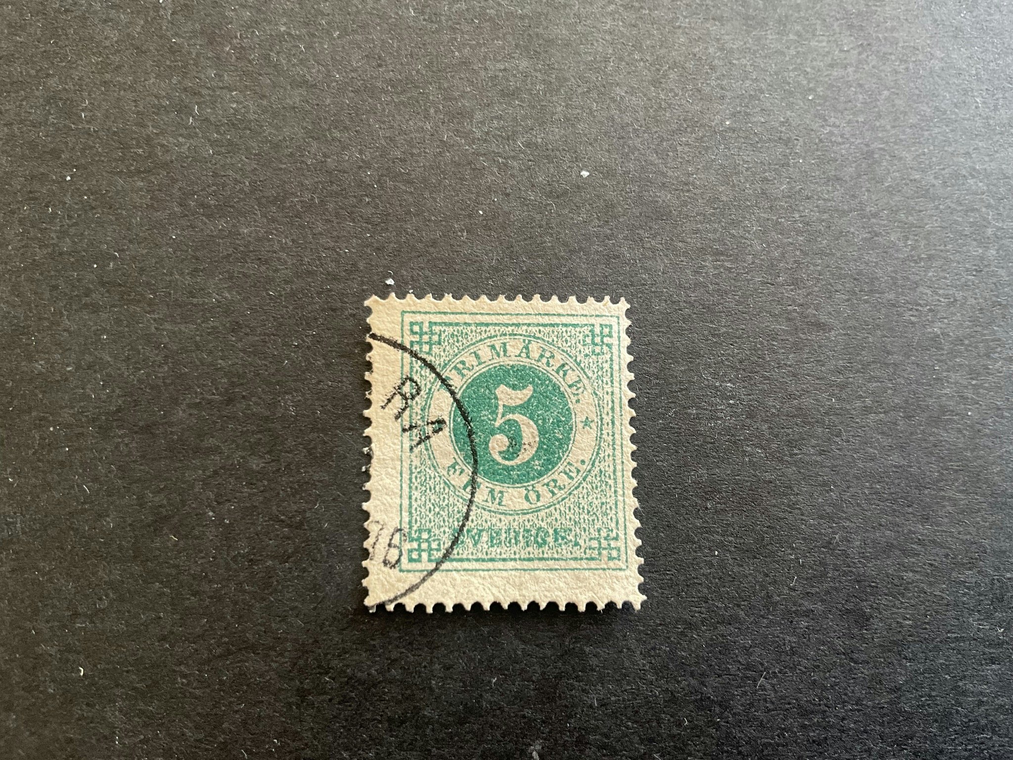 Ringtyp T 14 facit nr 19 stämplat märke