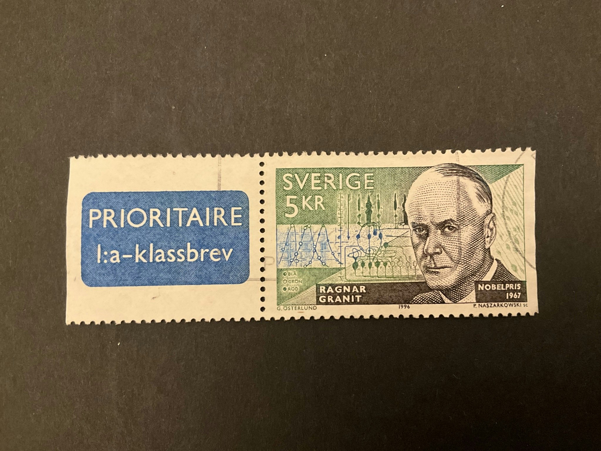 Nobelpris fysiologi eller medicin facit nr 1992 SX stämplat par
