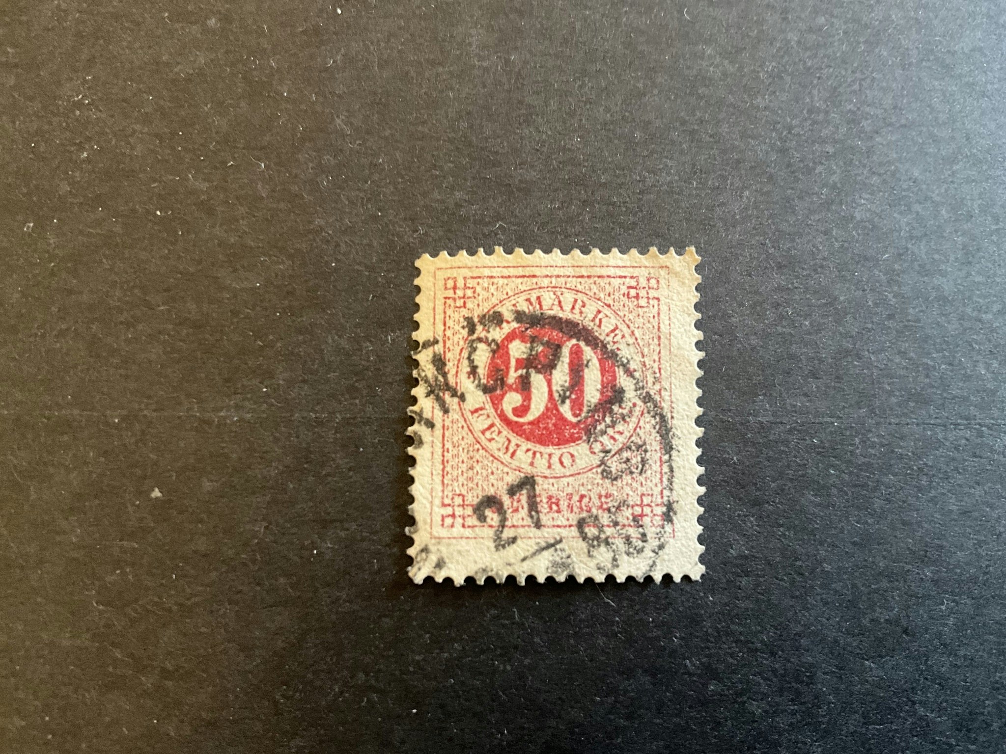 Ringtyp T 14 facit nr 26 stämplat märke