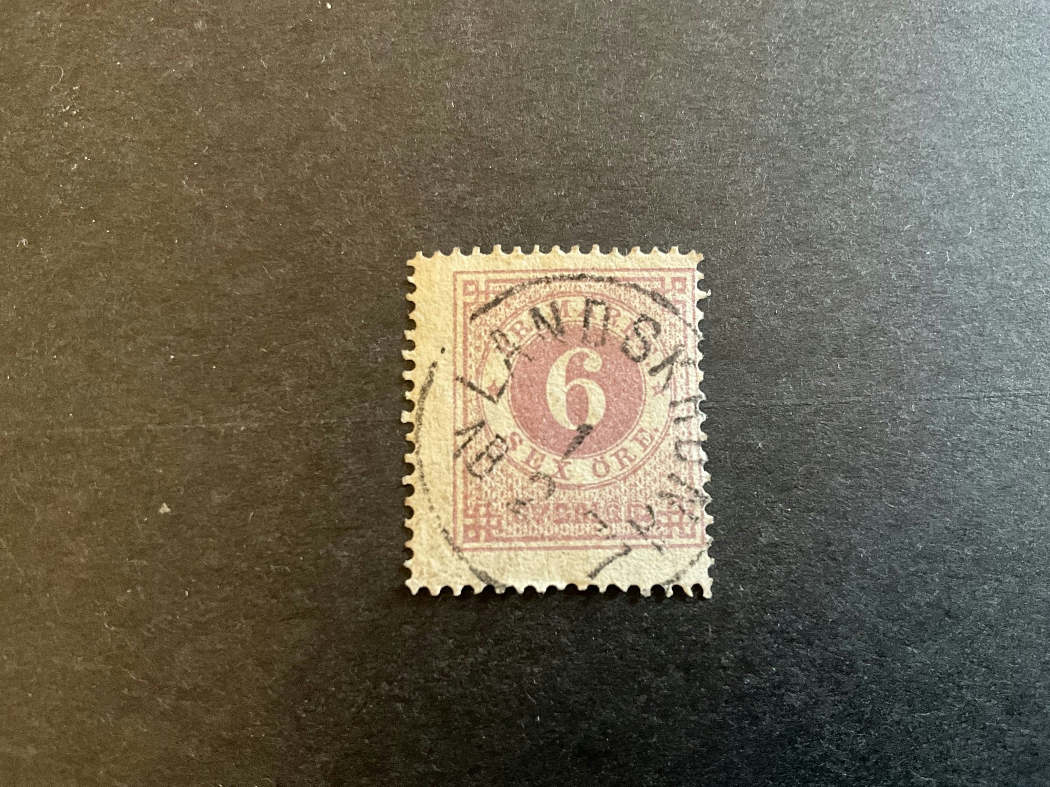 Ringtyp T 14 facit nr 20 stämplat märke