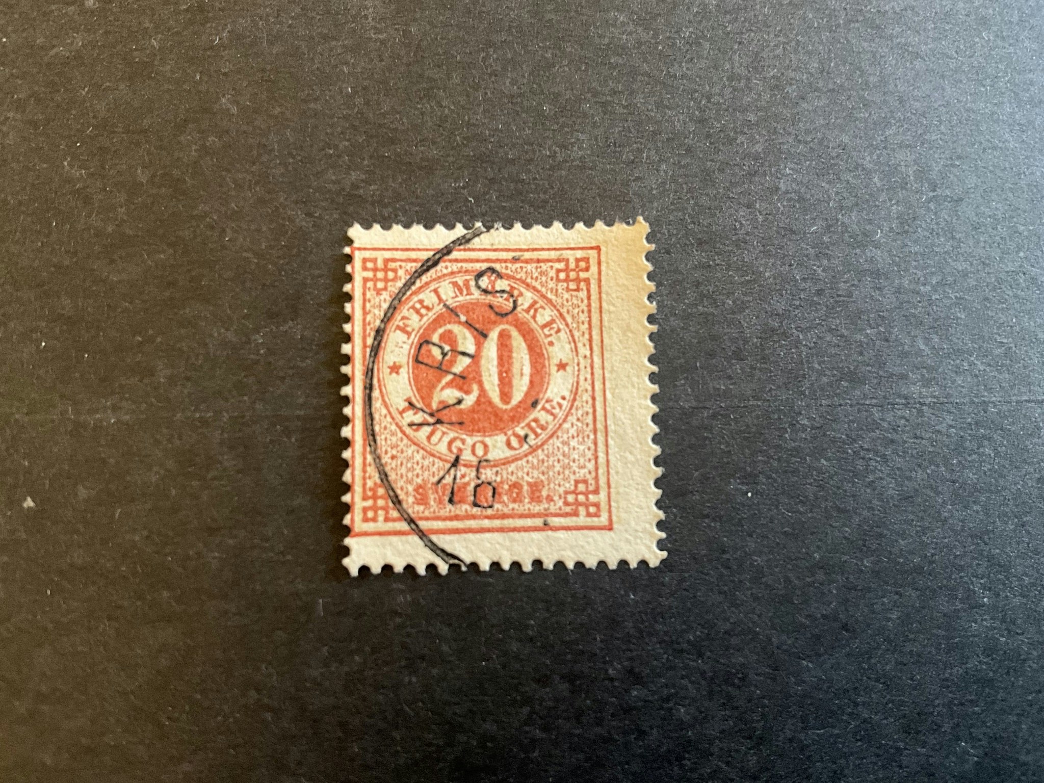 Ringtyp T 14 facit nr 23 stämplat märke