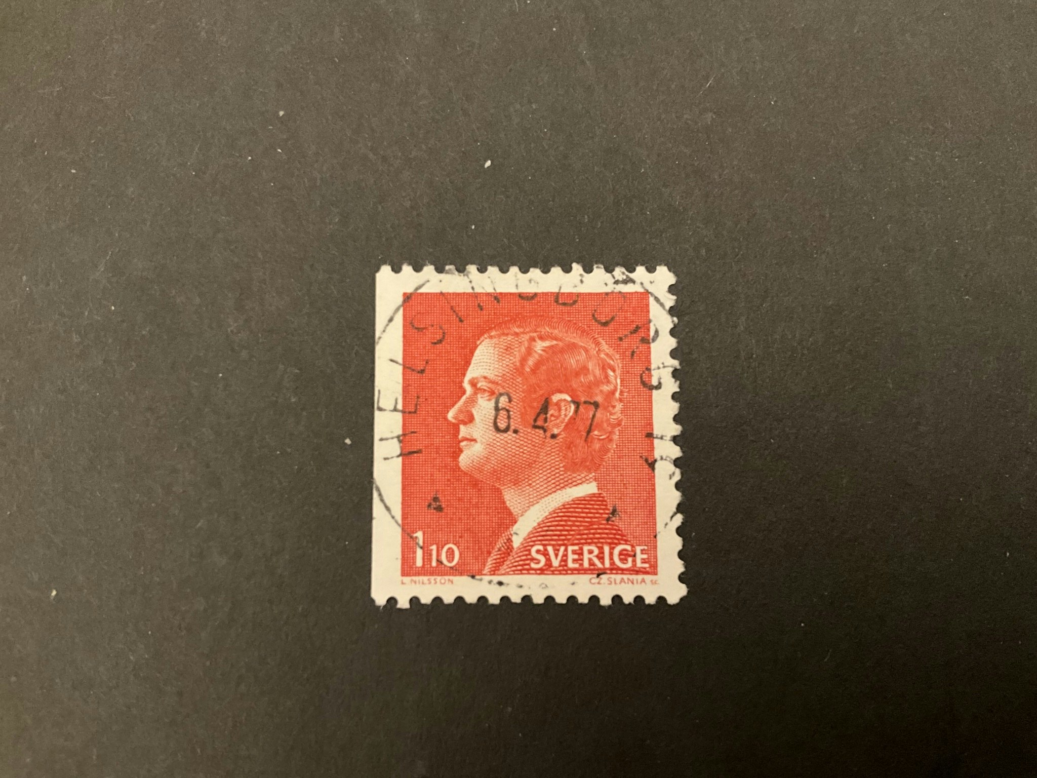 Carl XVI Gustaf typ I facit nr 919 B1 lyxstämplat HELSINGBORG 19