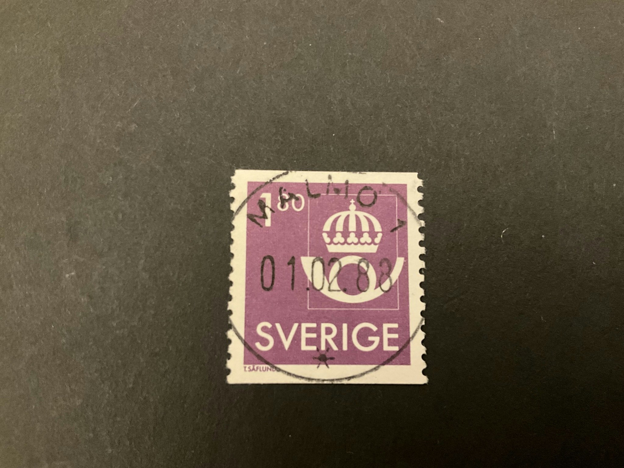 Postens emblem facit 1435 lyxstämplat MALMÖ 1