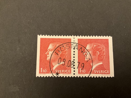 Carl XVI Gustaf typ I facit 919 BB praktstämplat par RÖSTÅNGA