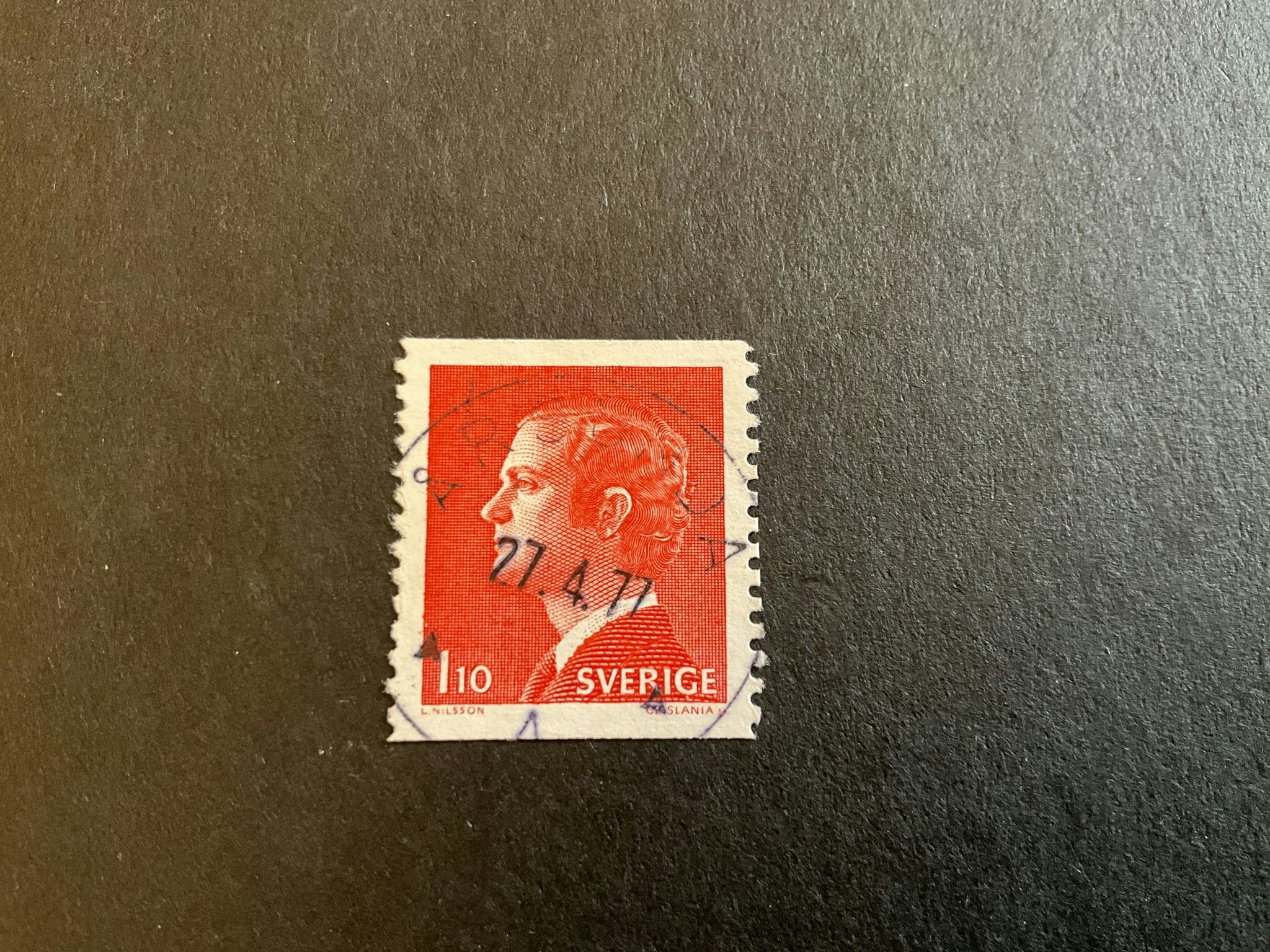 Carl XVI Gustaf typ I facit 919 A praktstämplat ÅRSUNDA