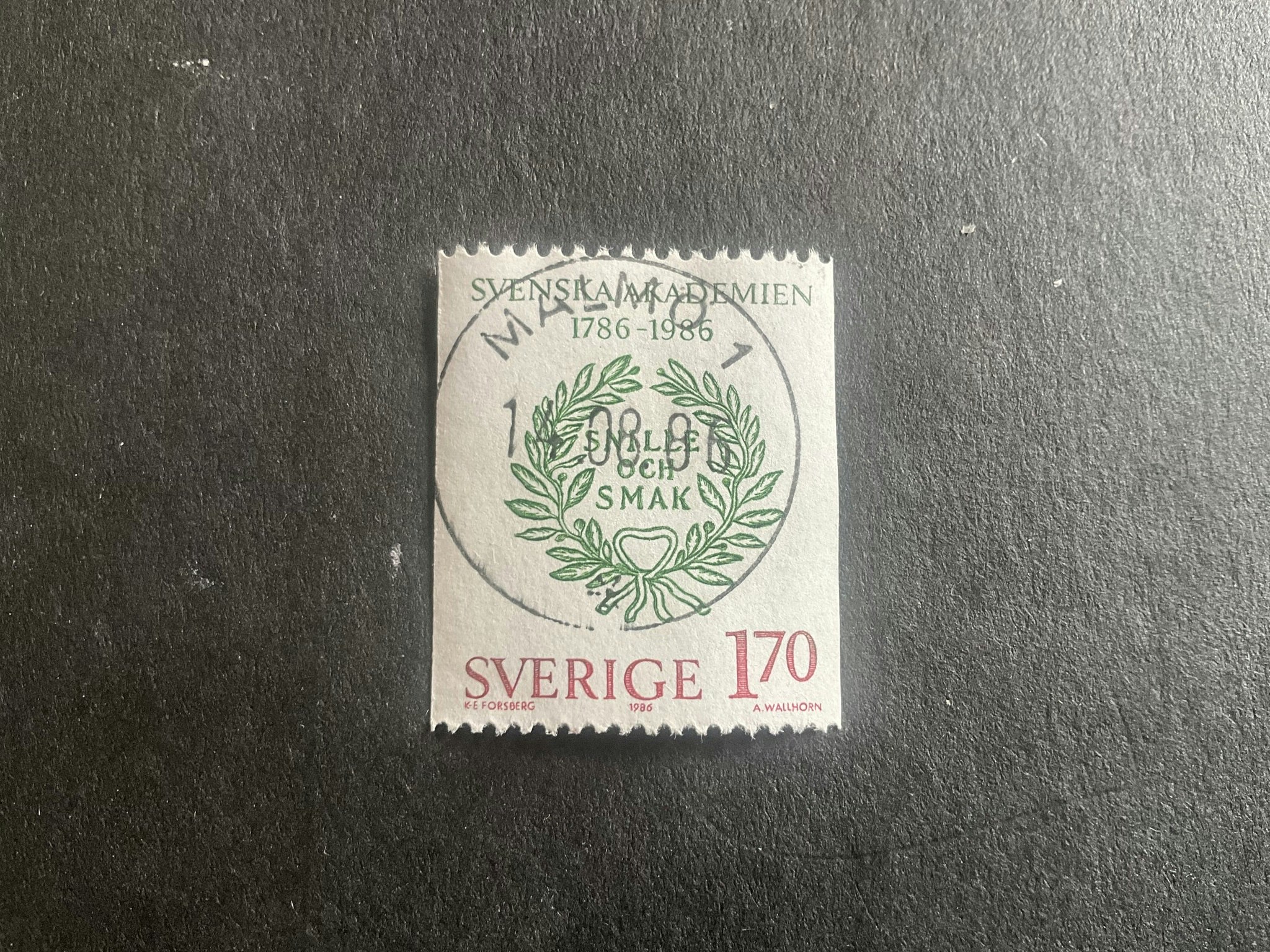 Akademijubileer facit nr 1399 lyxstämplat MALMÖ 1