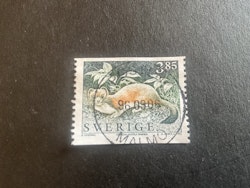 Vilda djur 3 facit nr 1942 A lyxstämplat POSTEN MALMÖ