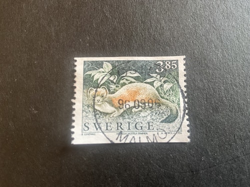 Vilda djur 3 facit nr 1942 A lyxstämplat POSTEN MALMÖ