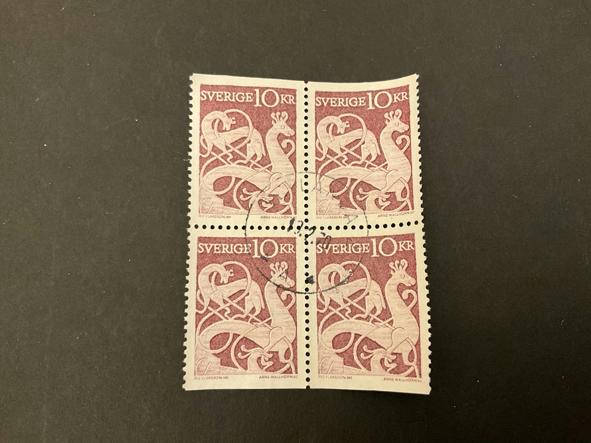 Bildaten facit nr 528 BB stämplat 4-block