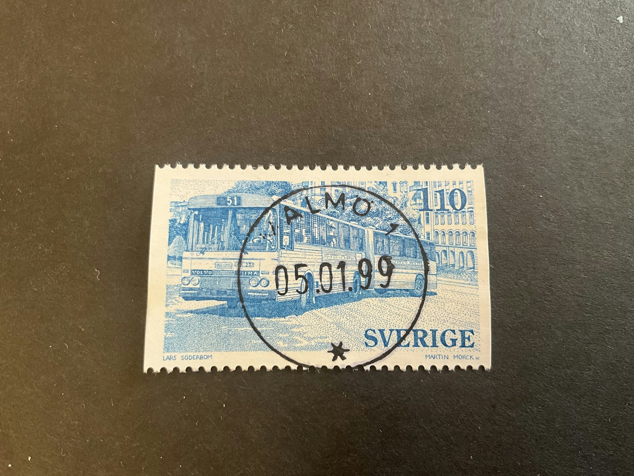 Lokaltrafiken facit nr 1019 lyxstämplat MALMÖ 1