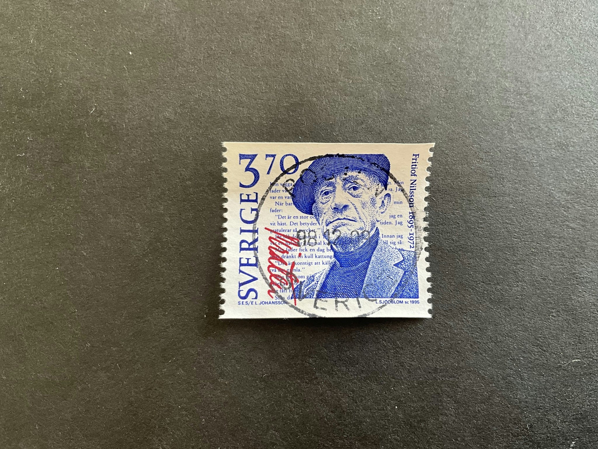 Fritiof Nilsson piraten facit nr 1923 lyxstämplat POSTEN SVERIGE