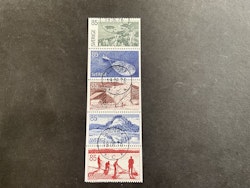 Ångermanland facit nr 962-966 lyxstämplat block SOLNA 4