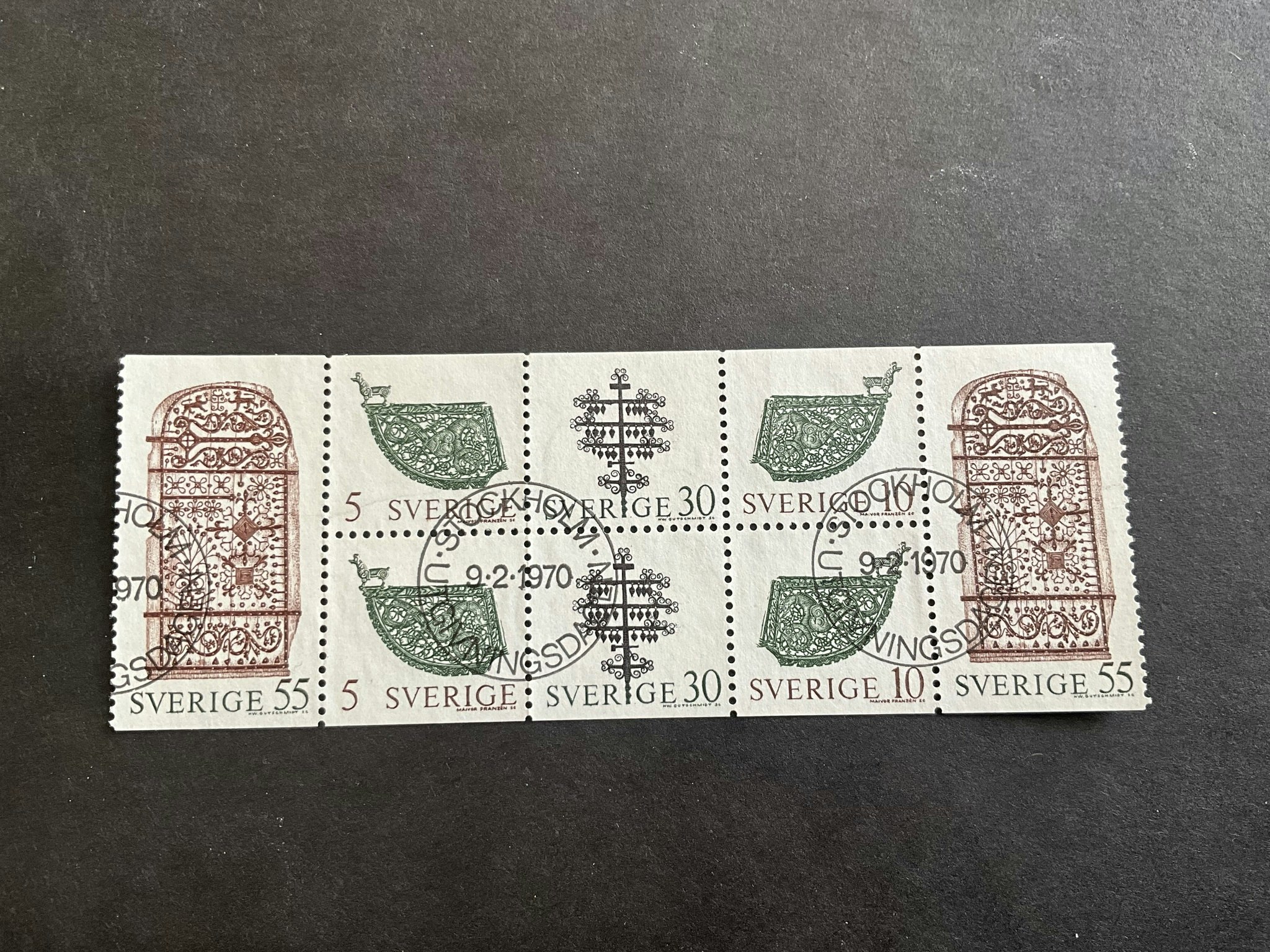 Svenskt konstsmide facit nr 686-689 lyxstämplat block STOCKHOLM