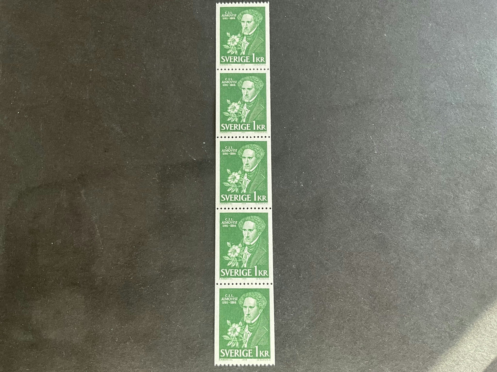 Almqvist facit nr 586 postfriskt 5-strip