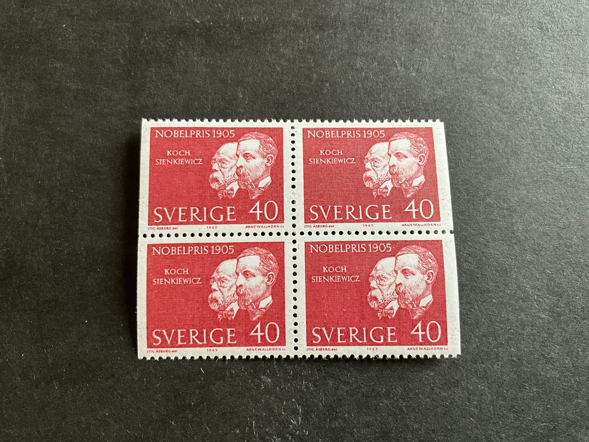 Nobelpristagare 1905 facit nr 571 BB postfriskt 4-block