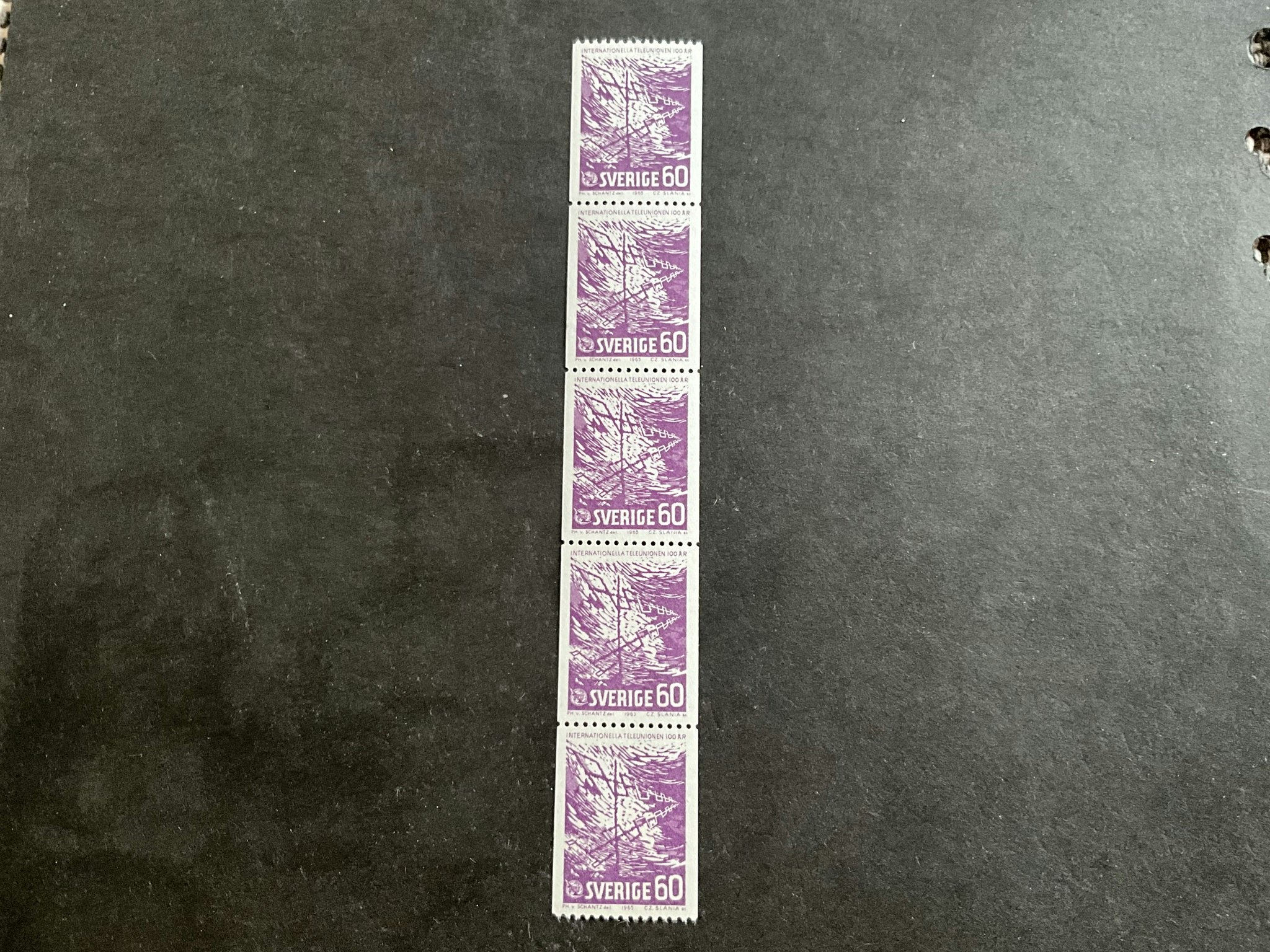 Teleunionen facit nr 564 A postfriskt 5-strip