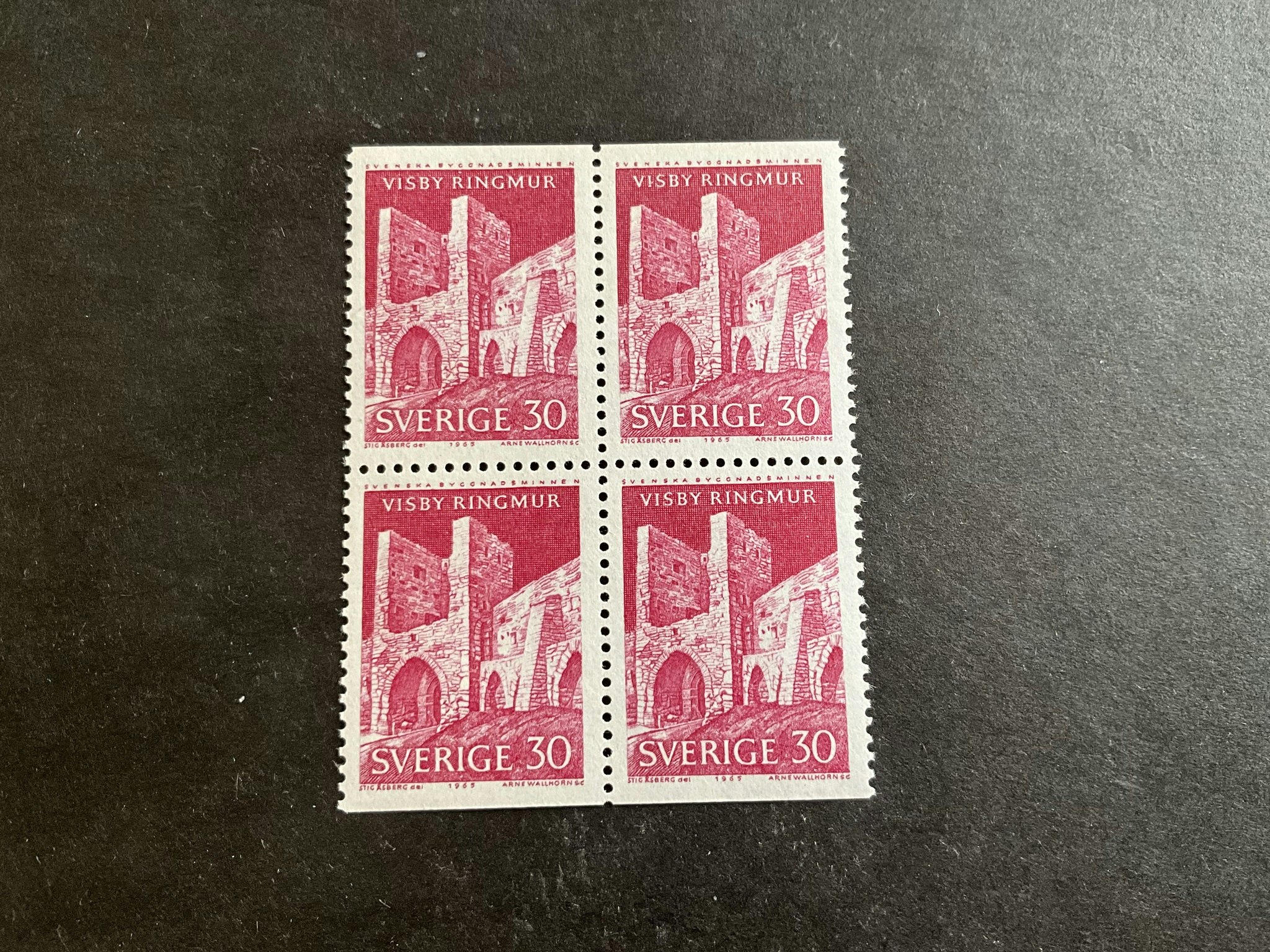Byggnadsminnen 1965 facit nr 561 BB postfriskt 4-block