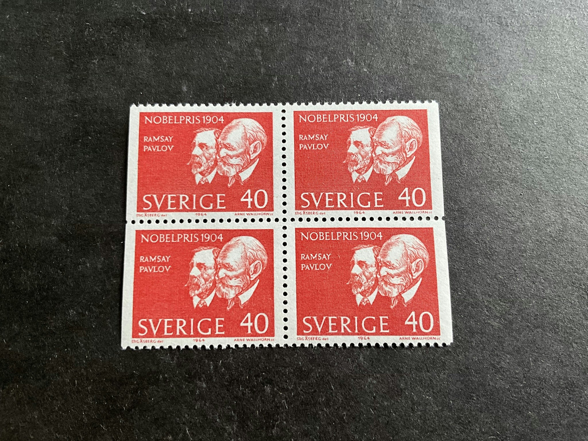 Nibelpristagare 1904 facit nr 560 BB postfriskt 4-block