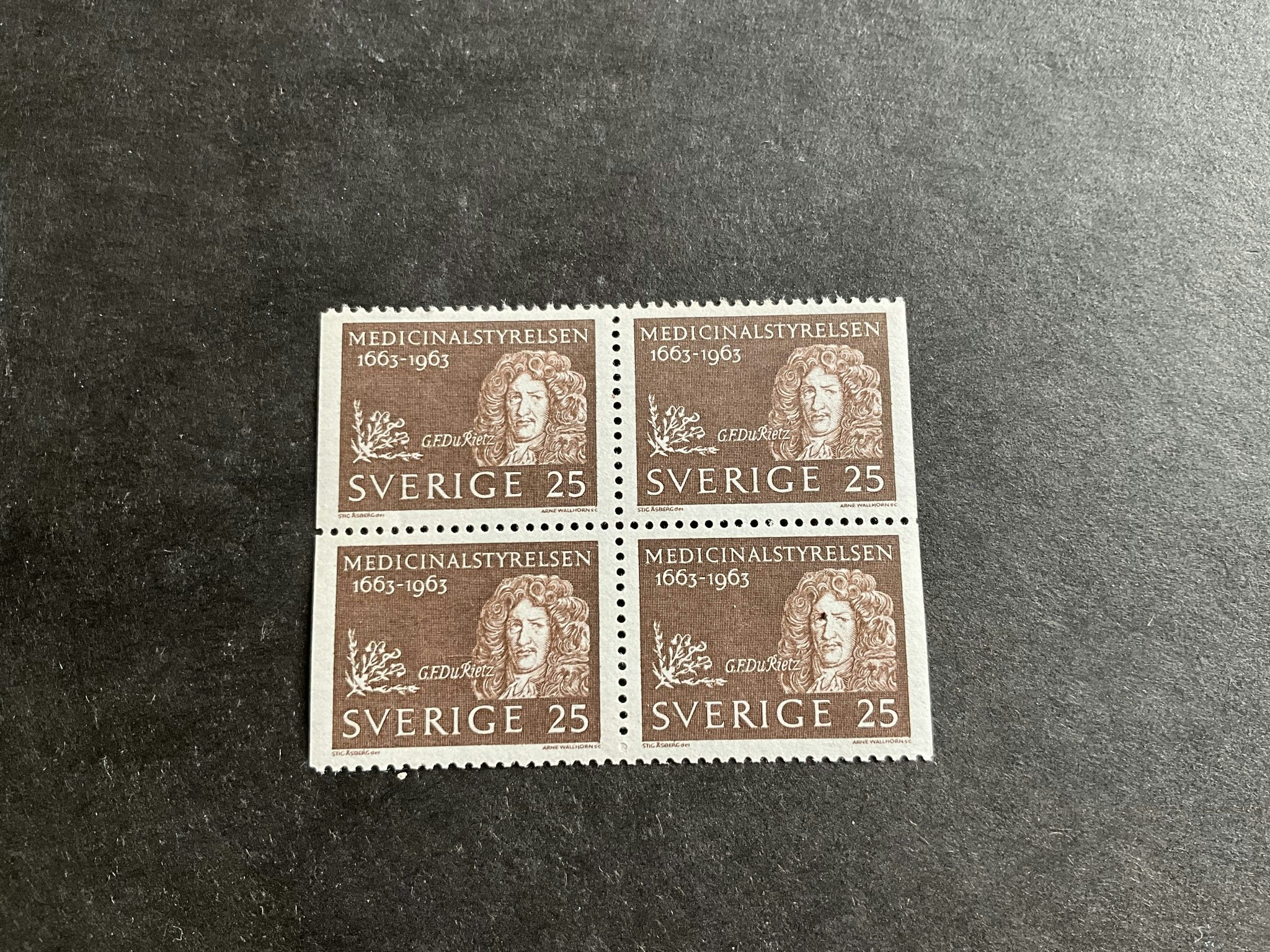 Medicinalstyrelsen facit nr 548 BB i postfriskt 4-block