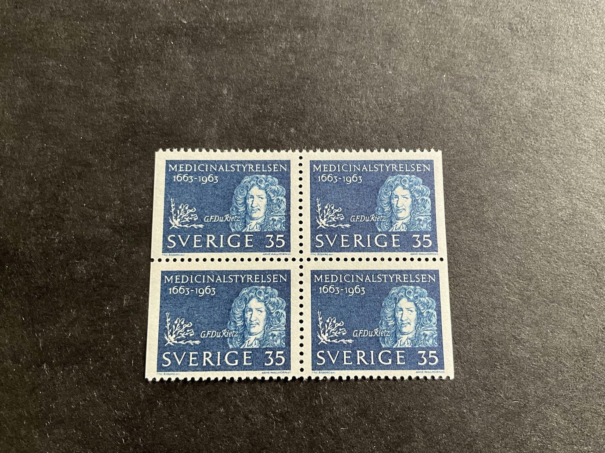 Medicinalstyrelsen facit nr 549 BB i postfriskt 4-block