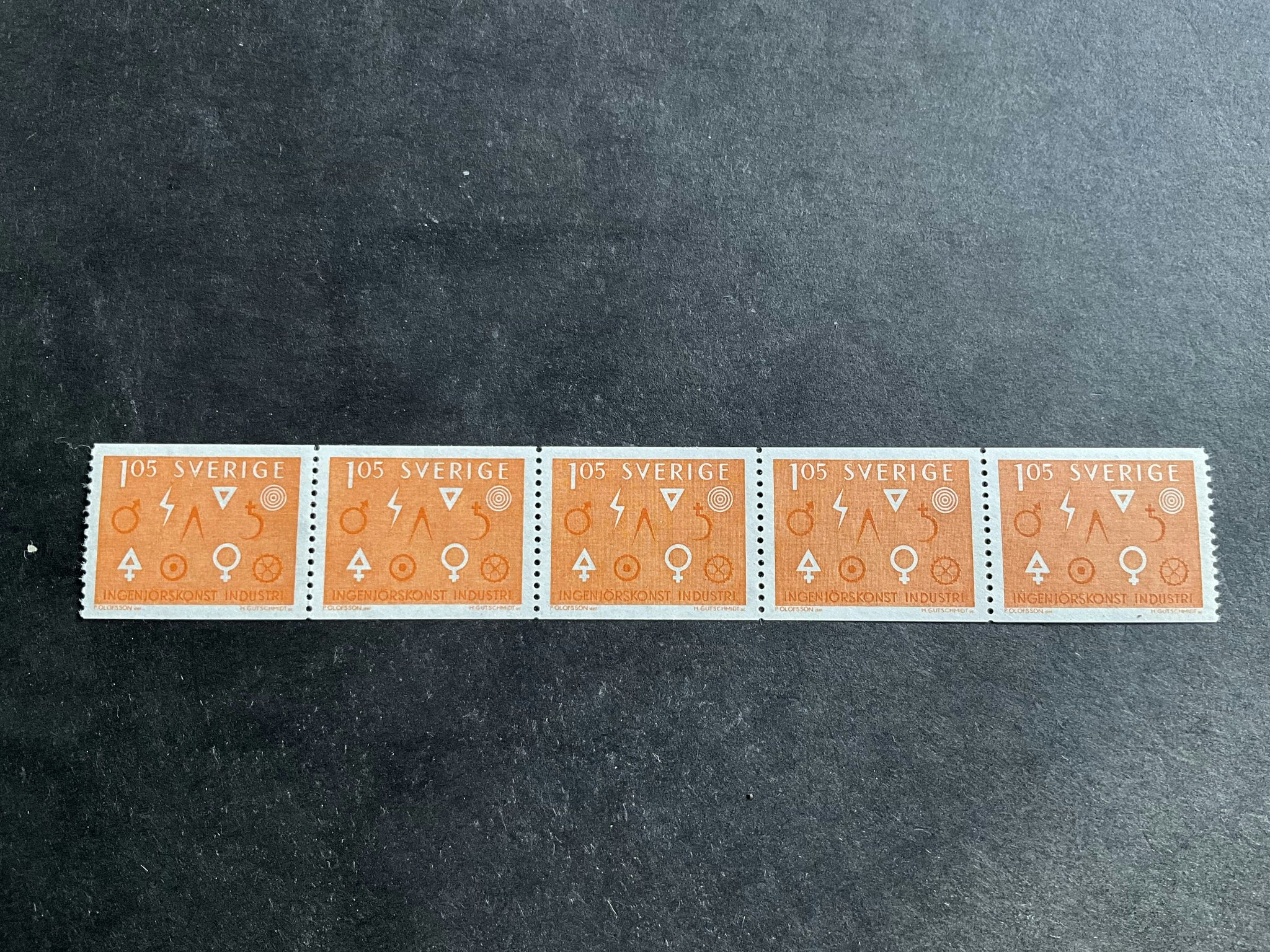 Industri och ingenjörskonst facit nr 547 postfriskt 5-strip