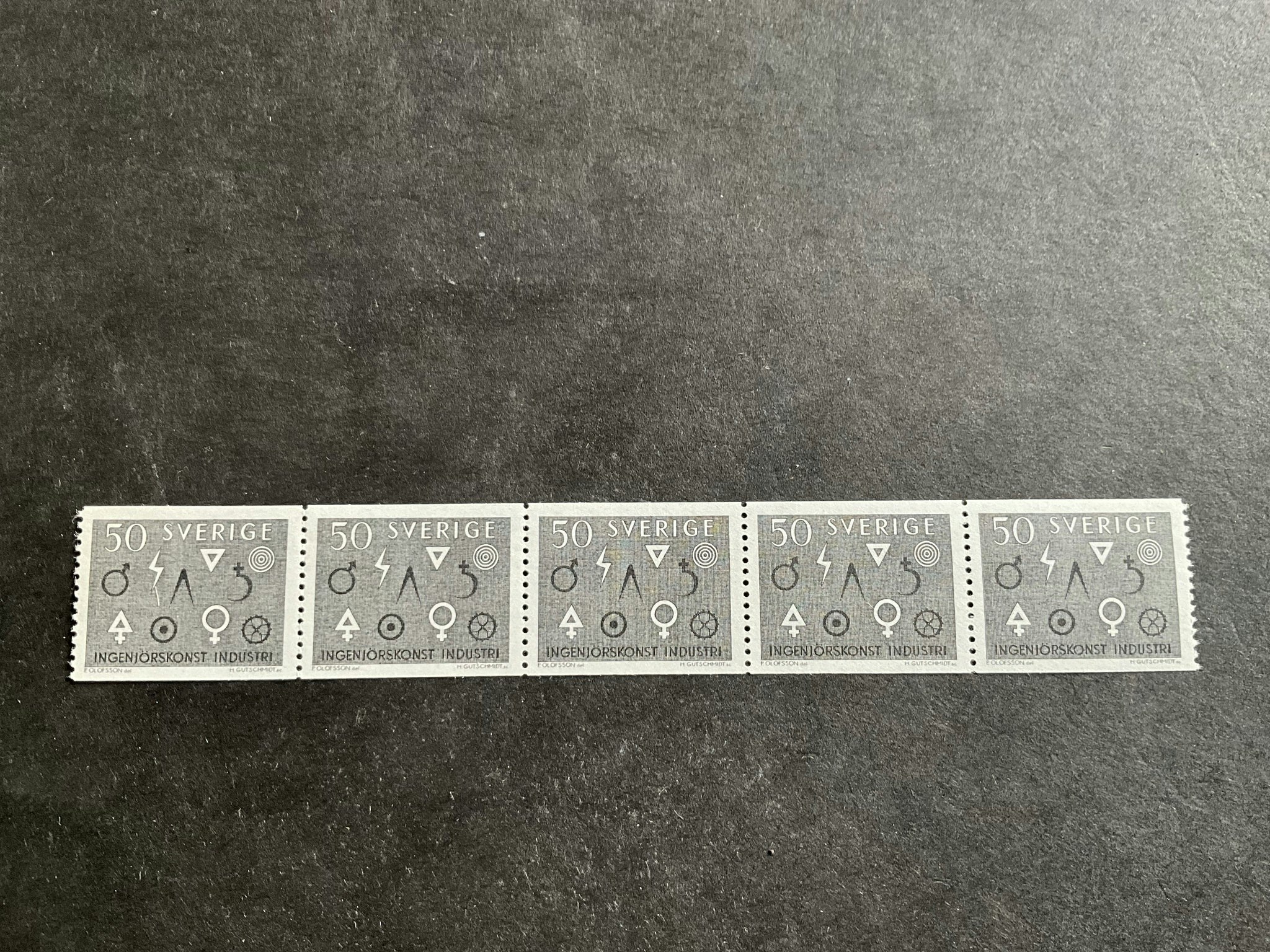 Industri och ingenjörskonst facit nr 546 A postfriskt 5-strip