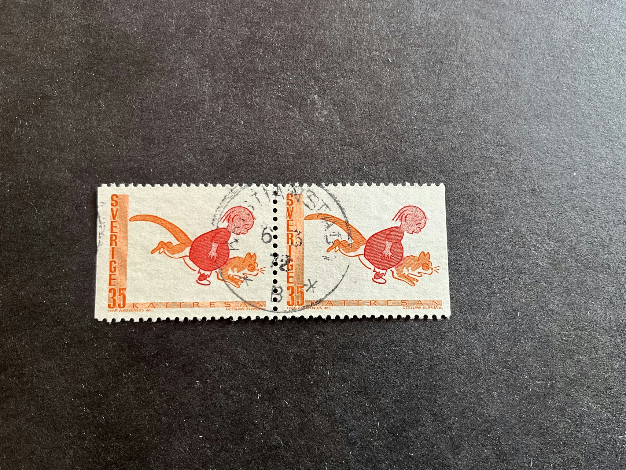 Svenska sagor facit nr 678 BB stämplat par