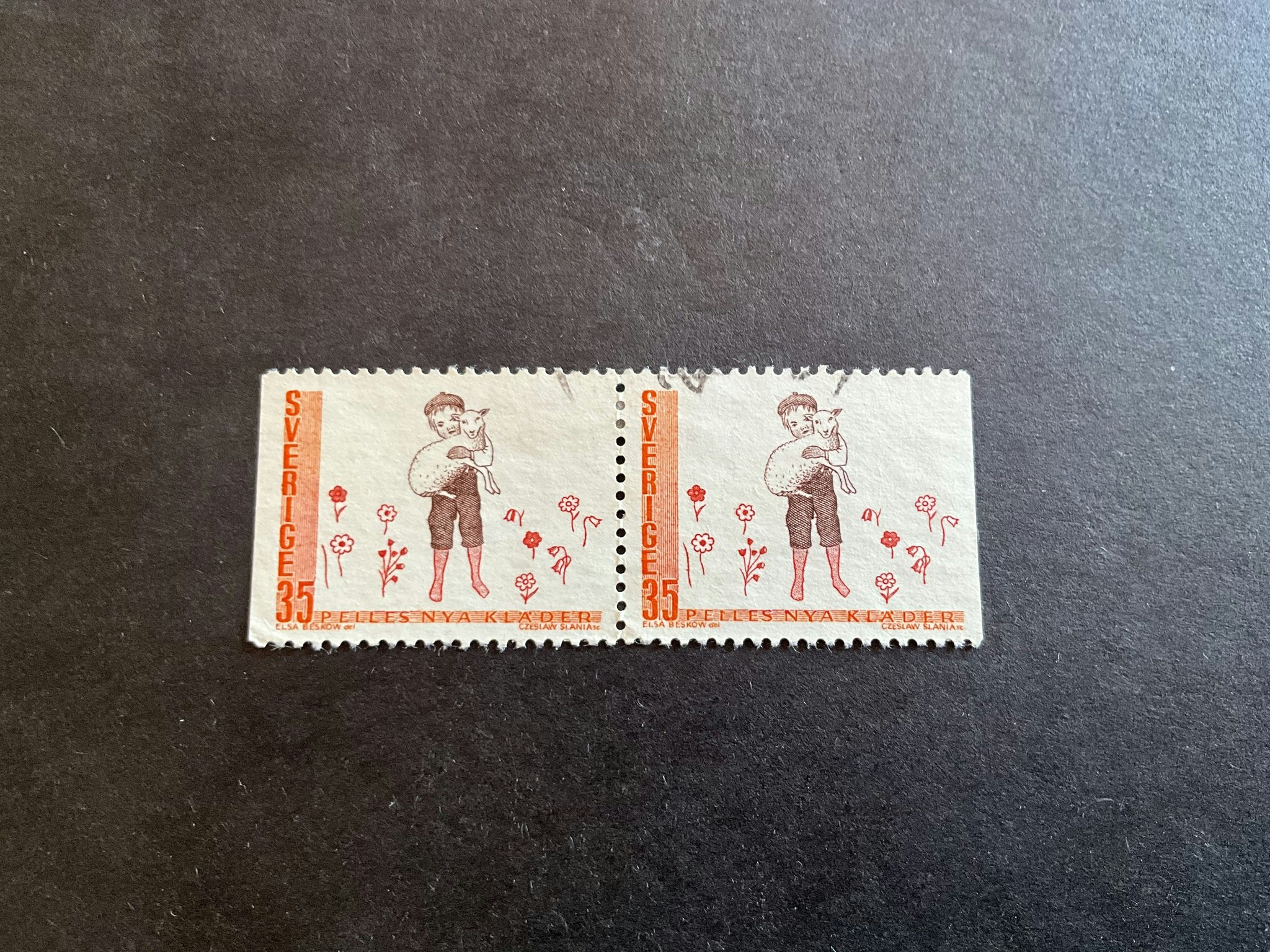 Svenska sagor facit nr 674 BB stämplat par