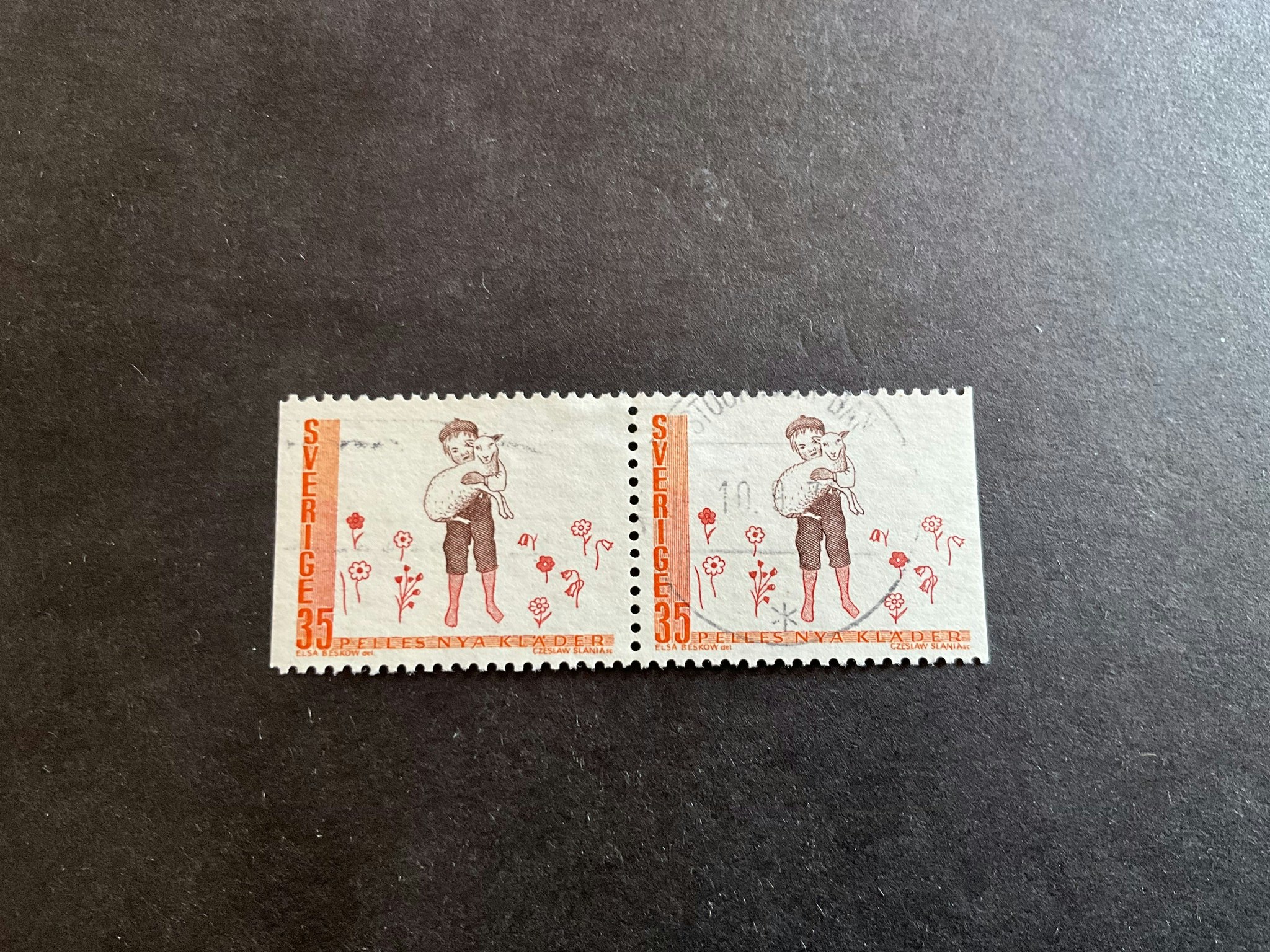 Svenska sagor facit 674 BB stämplat par